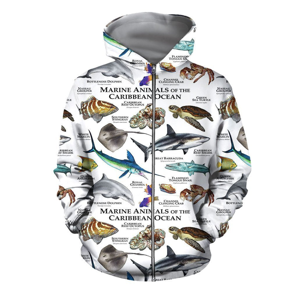 3D All Over Printed Marine Animals of the Caribbean Ocean Shirts And Shorts - Amaze Style™-Apparel