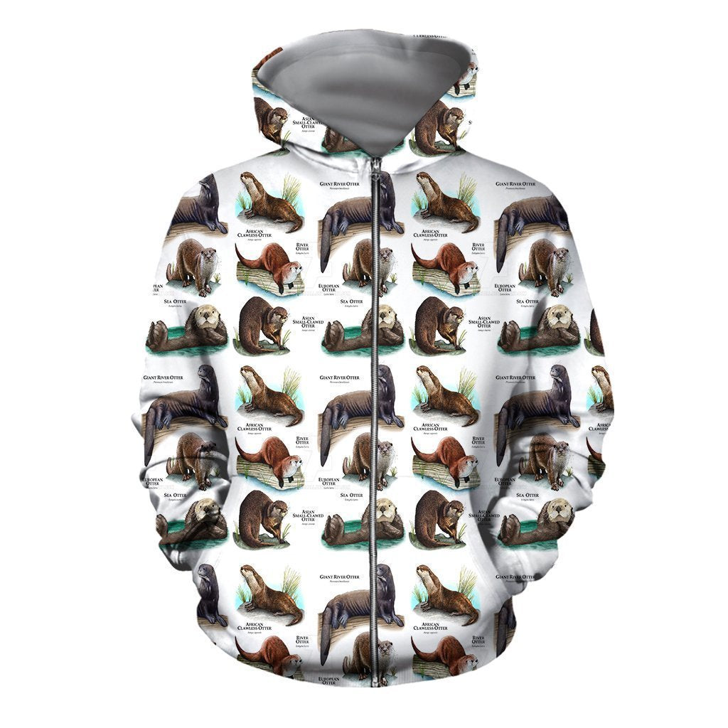 3D All Over Printed Otters Of The World Shirts and Shorts - Amaze Style™-Apparel