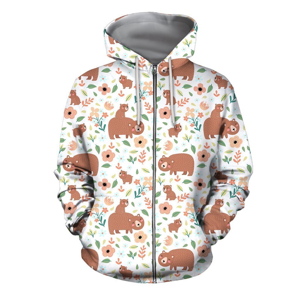 3D All Over Son And Mother Bear Hoodie - Amaze Style™-Apparel