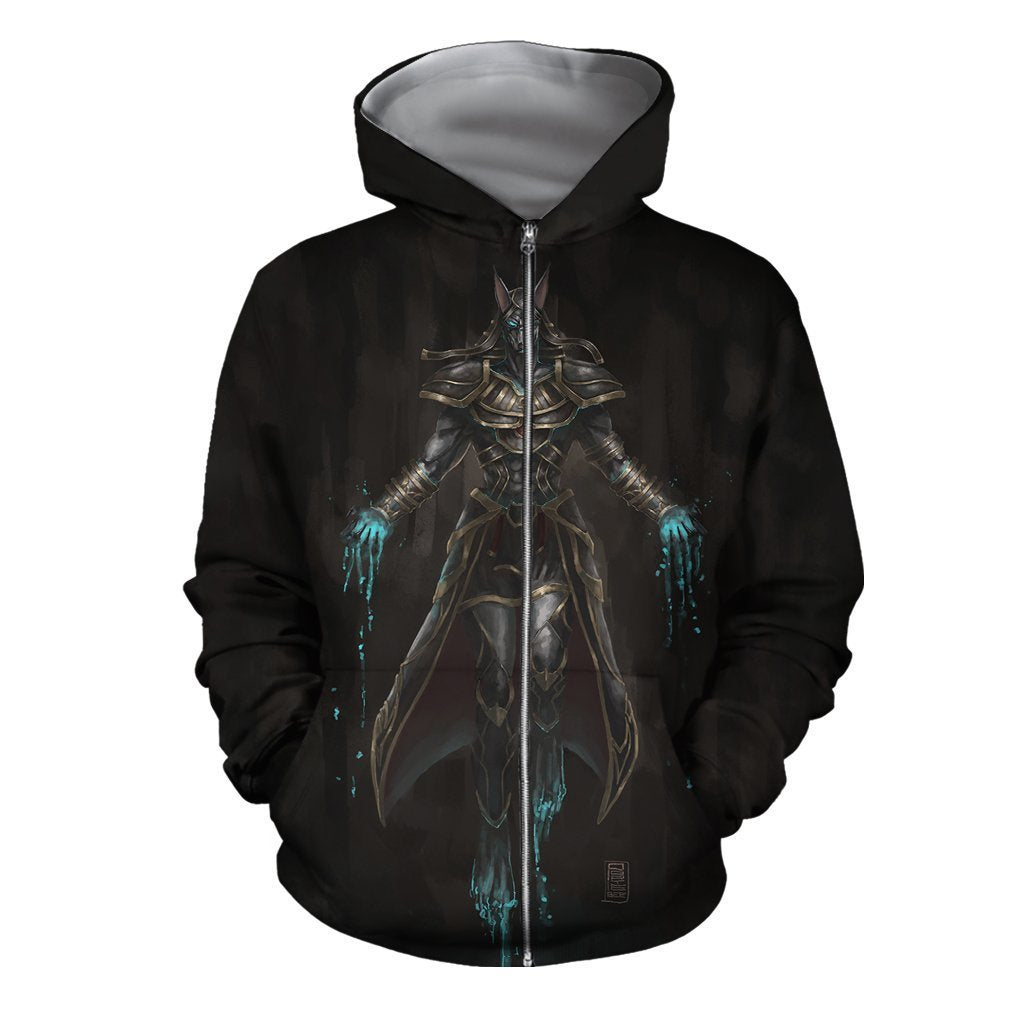 3D All Over Print Pin Anubis Hoodie - Amaze Style™-Apparel