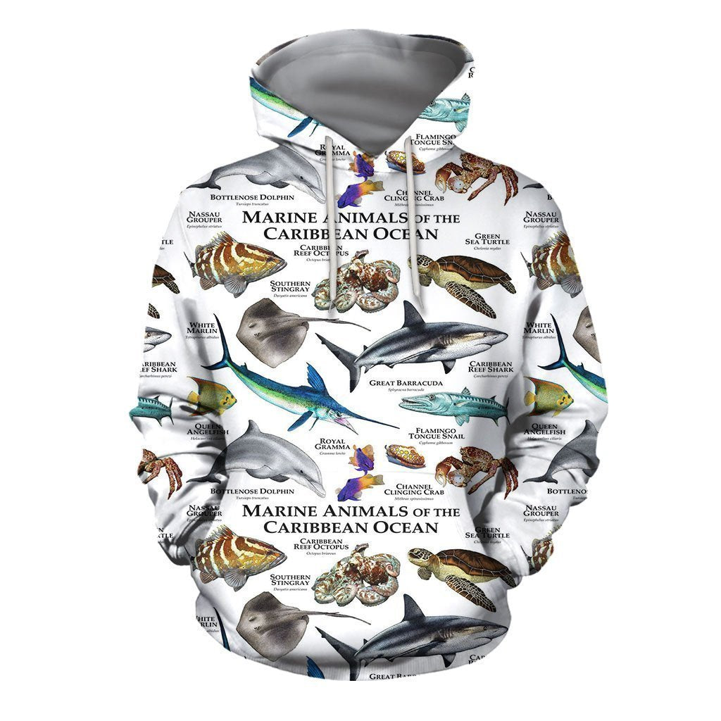 3D All Over Printed Marine Animals of the Caribbean Ocean Shirts And Shorts - Amaze Style™-Apparel