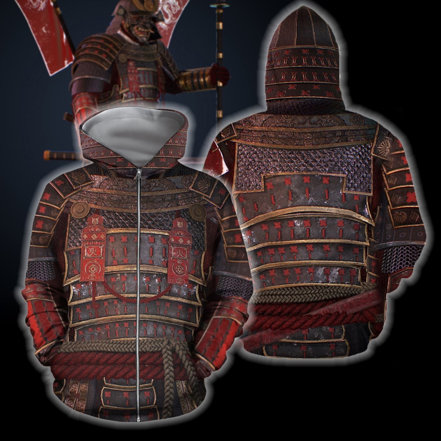 3D All Over Printed Samurai Armor Tops For Men - Amaze Style™-Apparel
