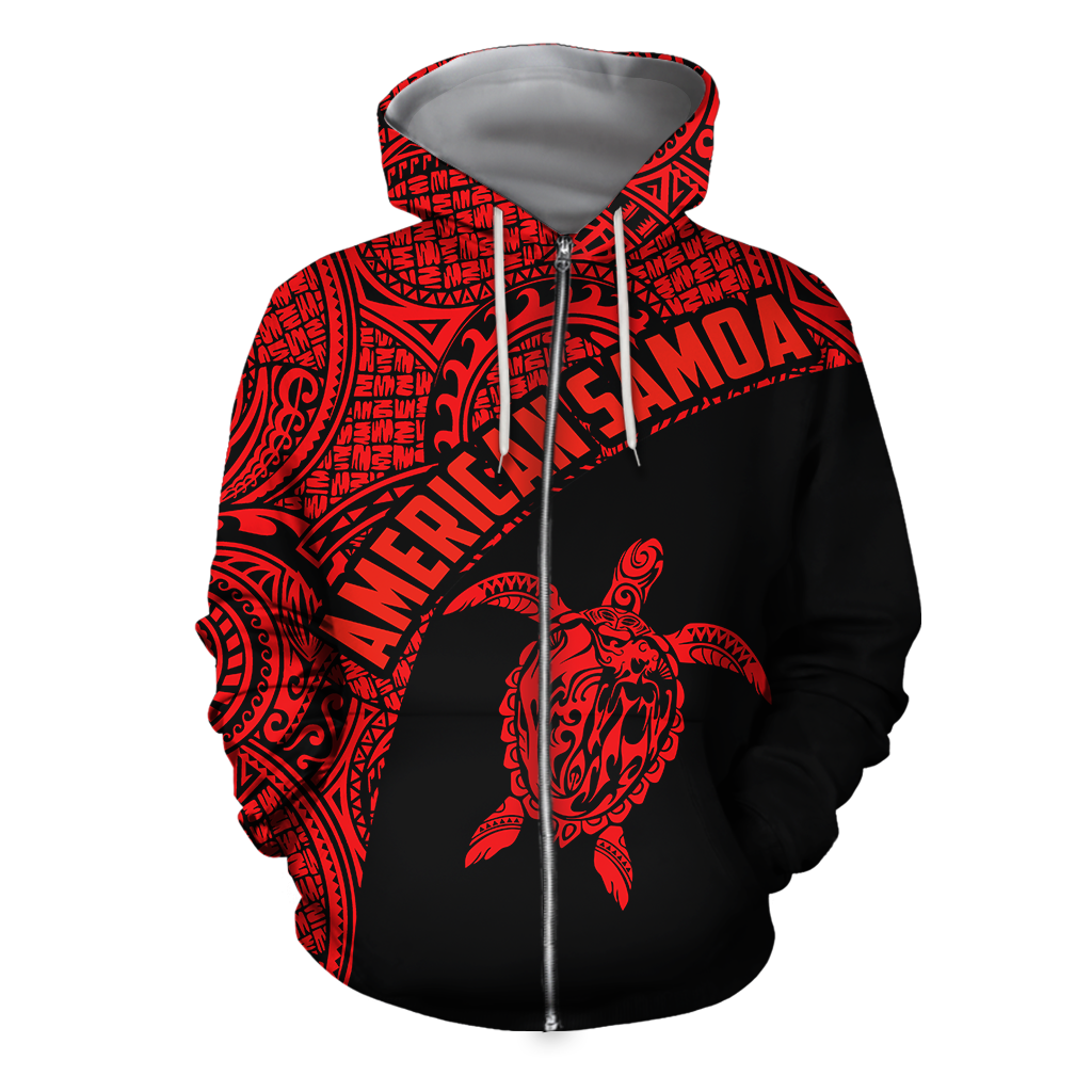 American Samoa Polynesian Hoodie - Red PL - Amaze Style™-Apparel