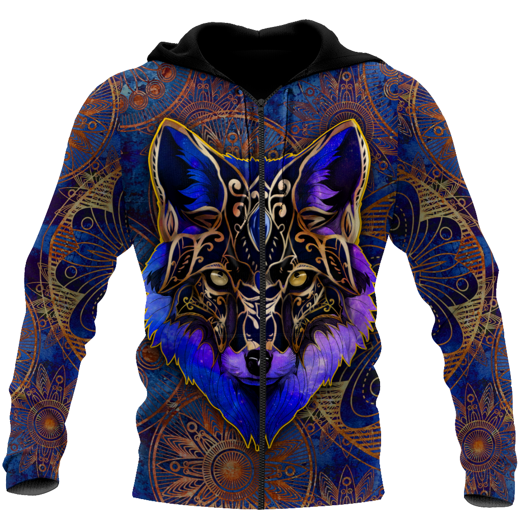 The Alpha Wolf 3D All Over Printed Unisex Deluxe Hoodie ML