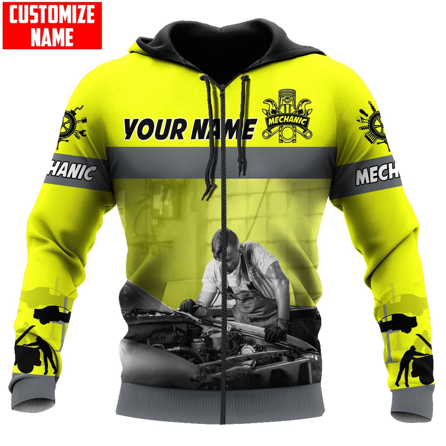 Tmarc Tee Personalized Name Mechanic 3D All Over Printed Unisex Shirts