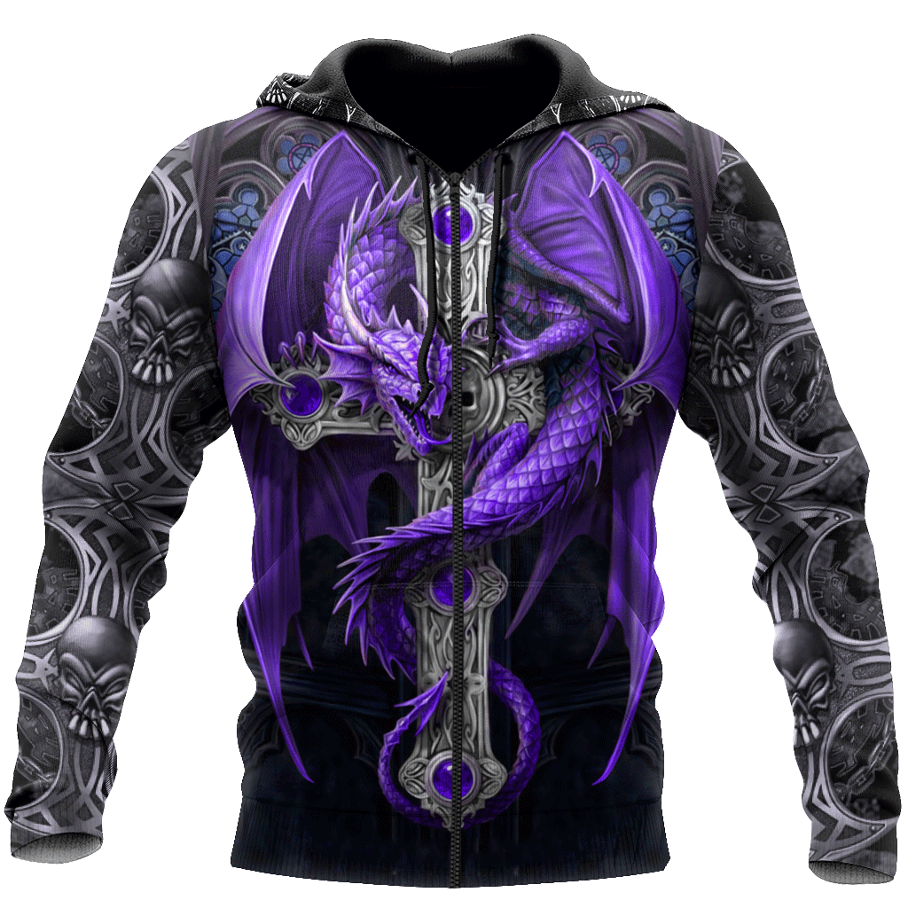 Tmarc Tee Dungeons and Dragons Purple Tattoo 3D All Over Printed Shirts