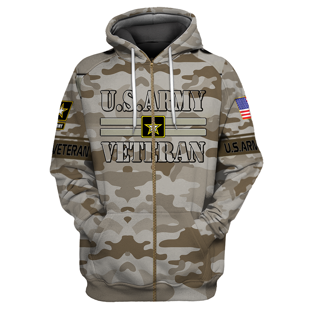 US Army Veteran 3D All Over Printed Shirts PD07122001