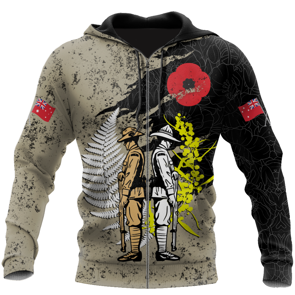 Tmarc Tee Anzac day in my heart Australia and Kiwi 3D print shirt