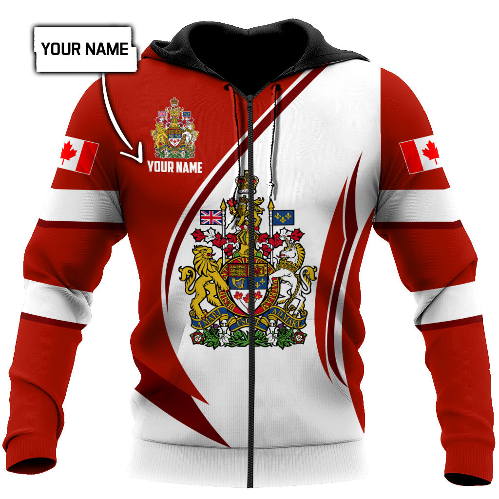 Canada Day No31 Personalized Coast Of Arm Pullover Premium Unisex Hoodie