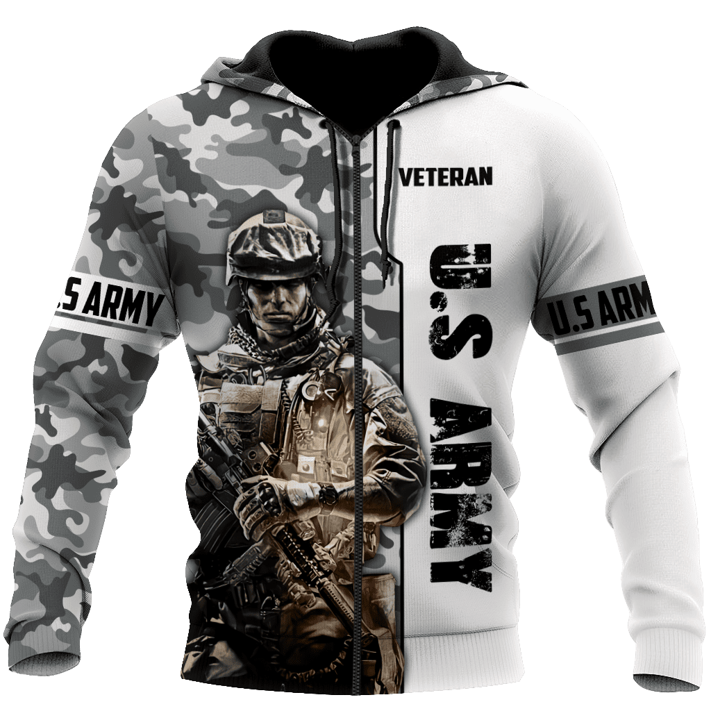 US Army Veteran 3D All Over Printed Hoodie