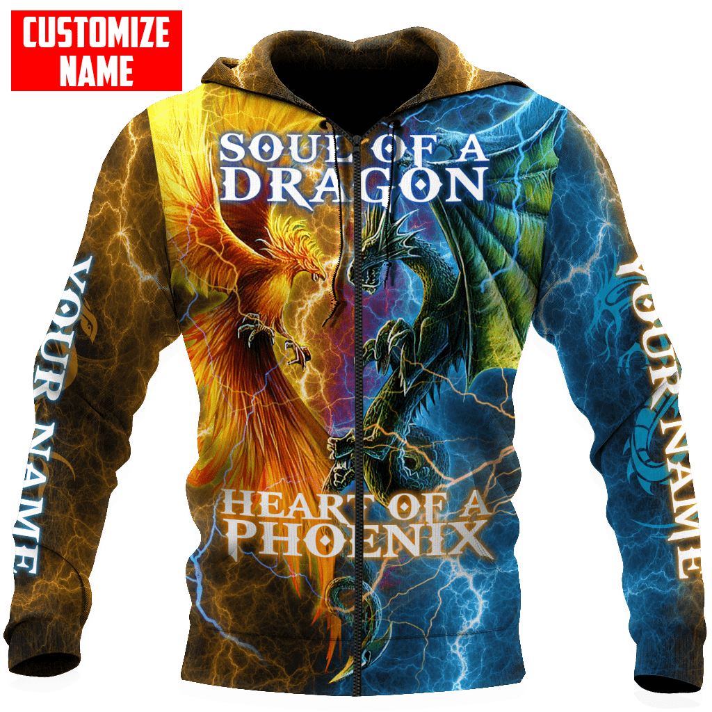 The Power Of Three Souls Dragon Phoenix Lion 3D All Over Printed Unisex Shirts