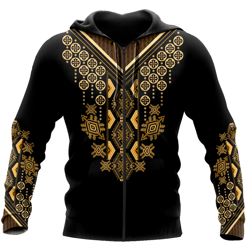 African Culture Dashiki Pattern Unisex Deluxe Hoodie ML