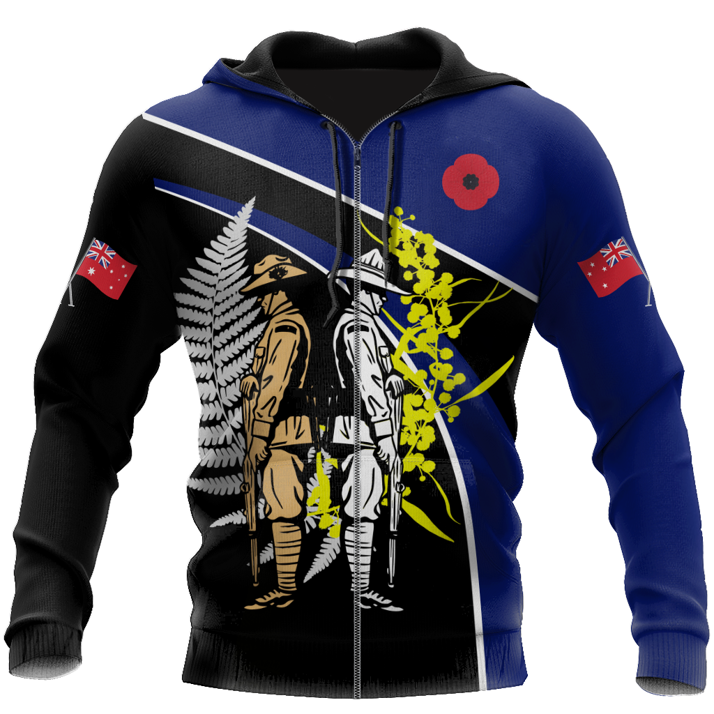 Tmarc Tee The ode fern-wattle Australia and Kiwi blue 3D print shirts