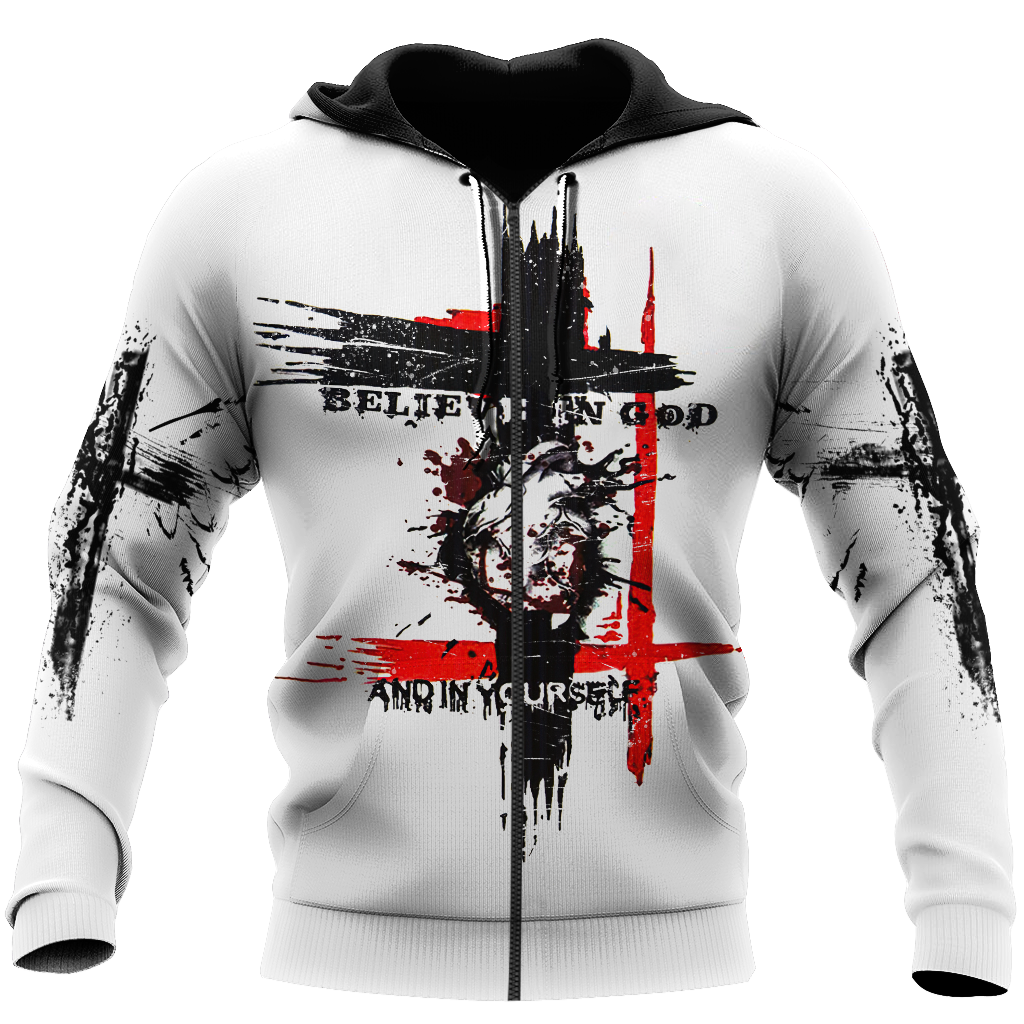 Believe in God and in Yourself Jesus 3D All Over Printed Unisex Shirts
