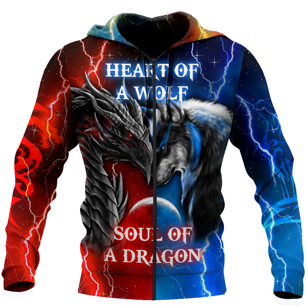 The Power Of Three Souls Dragon Wolf Lion 3D All Over Printed Unisex Shirts