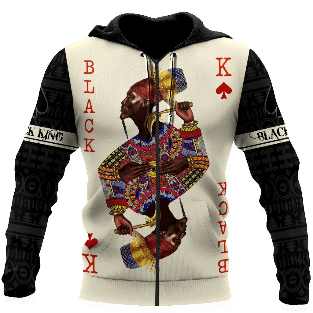 African Culture Black King Unisex Hoodie ML