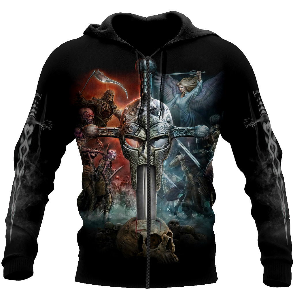 Warrior Skull Hoodie For Men And Women MH27022104