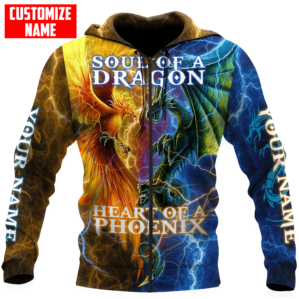 The Power Of Three Souls Dragon Phoenix Lion 3D All Over Printed Unisex Shirts