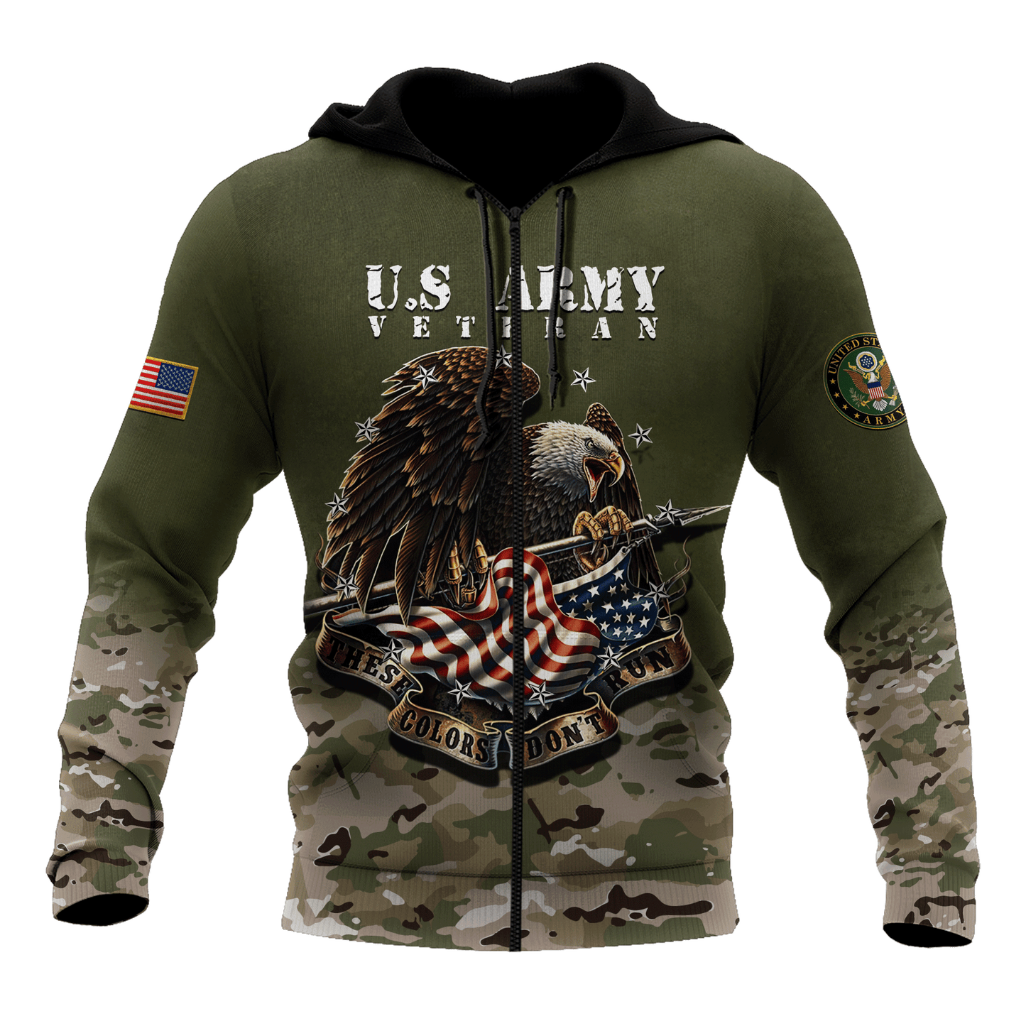 US Veteran 3D All Over Printed Hoodie