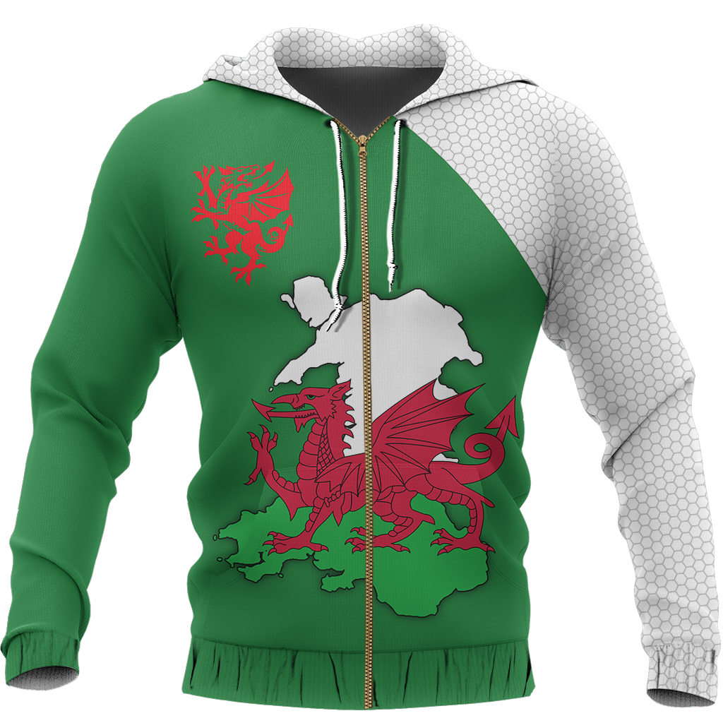 Wales Map Special Pullover Hoodie NVD1282 - Amaze Style™-Apparel
