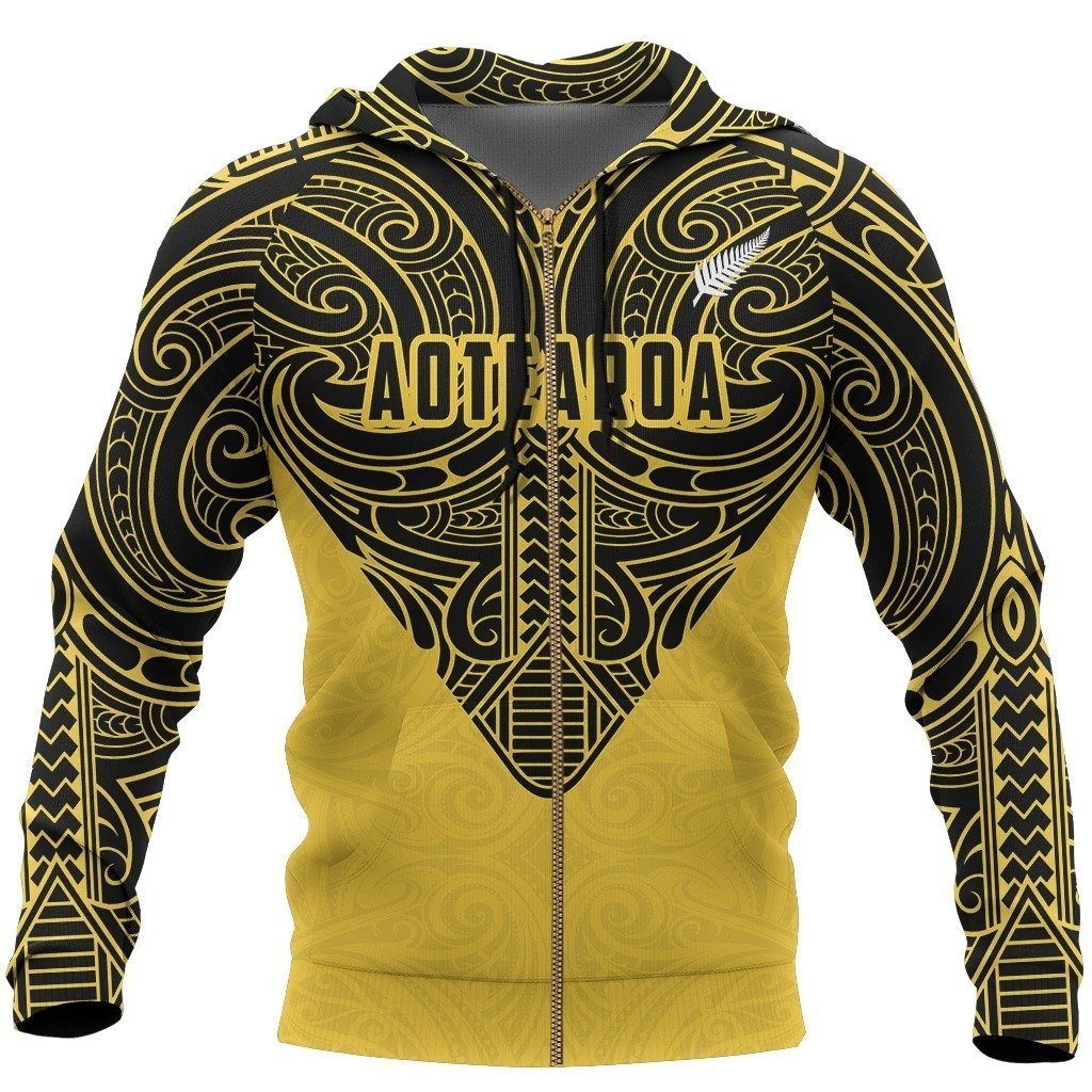 Aotearoa Hoodie Maori Pattern - Hurricanes Rugby PL251 - Amaze Style™-Apparel