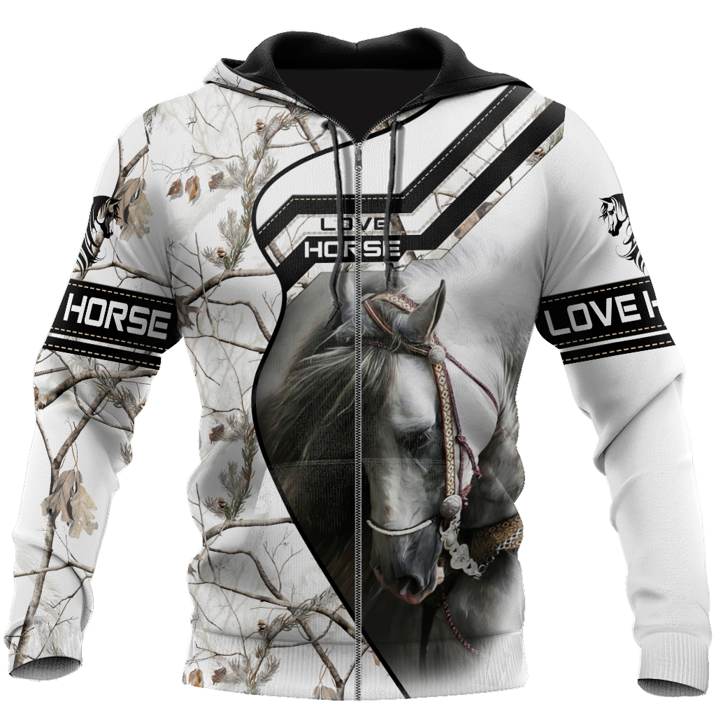 Beautiful White Horse 3D All Over Printed Shirts For Men And Women TR1911205CL