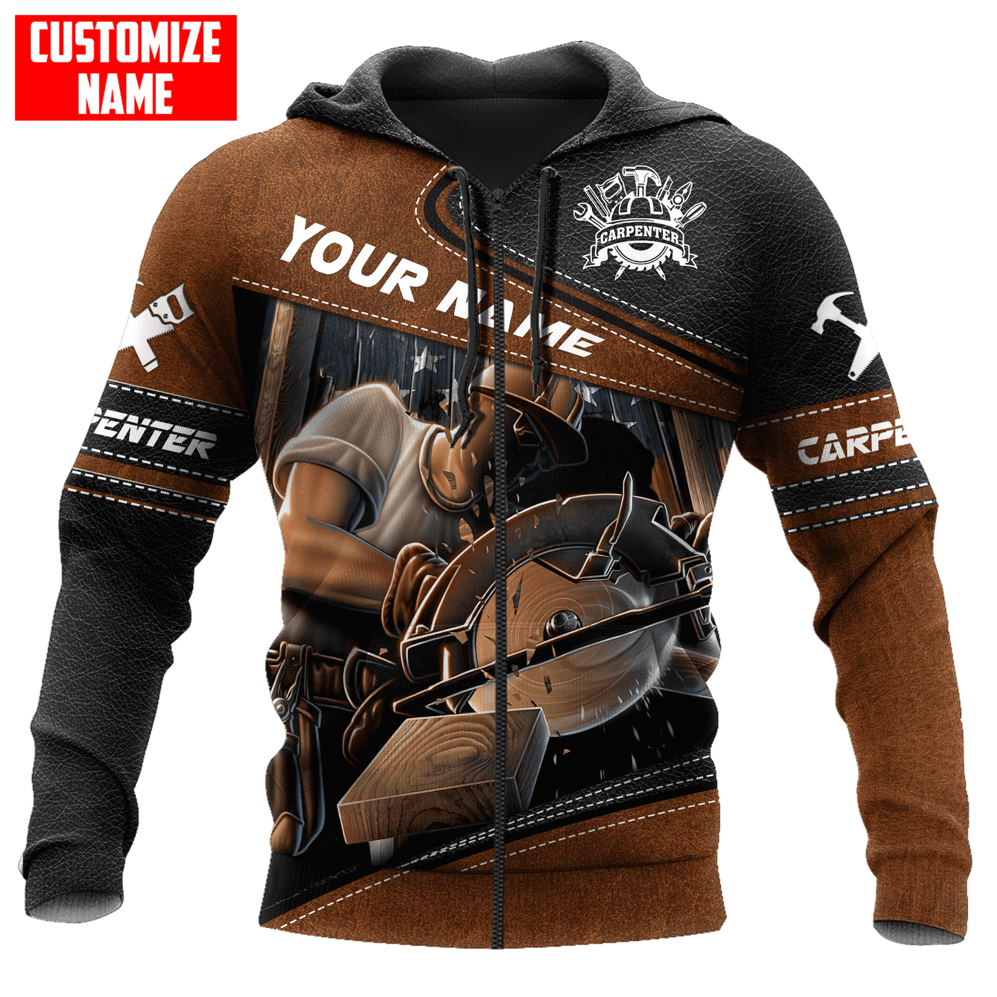 Tmarc Tee Personalized Name Carpenter 3D All Over Printed Unisex Shirts Ver 6