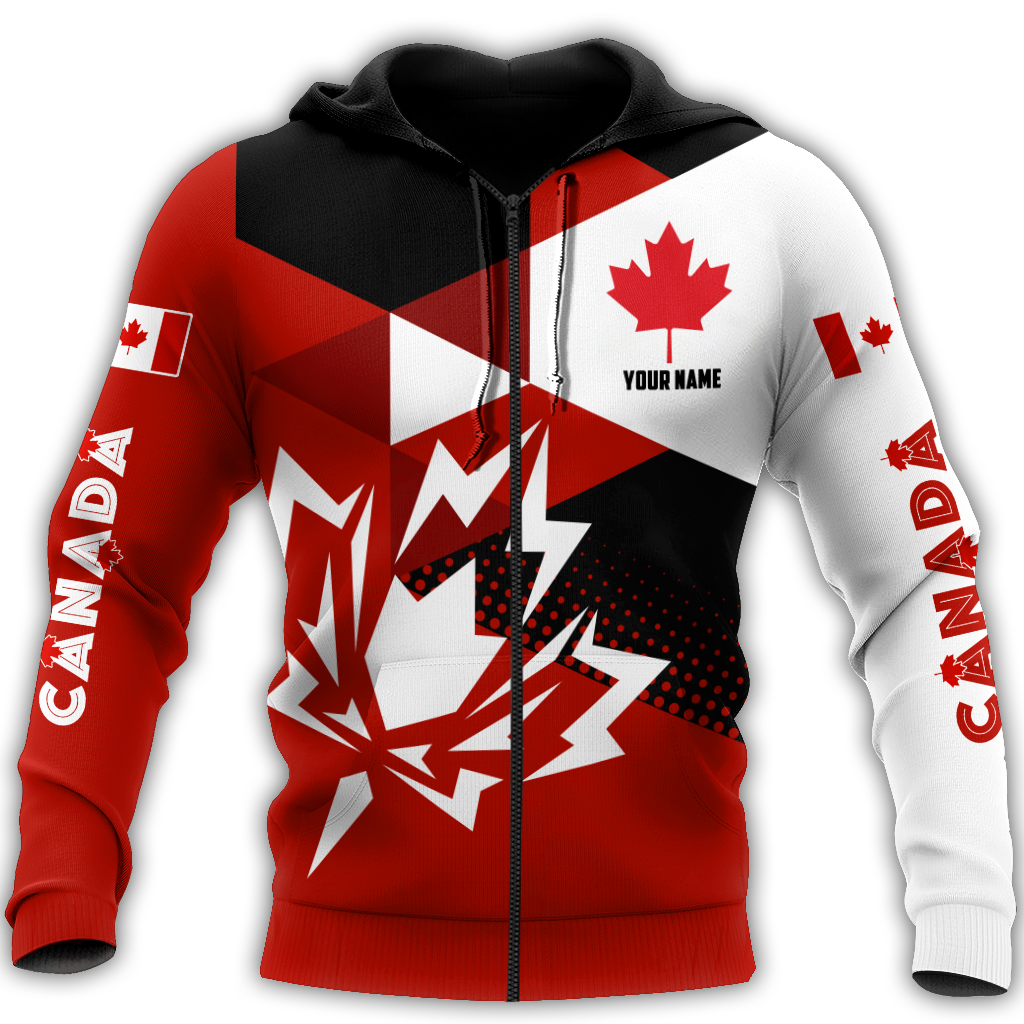 Canada Day No22 Personalized Maple Leaf Pullover Premium Unisex Hoodie
