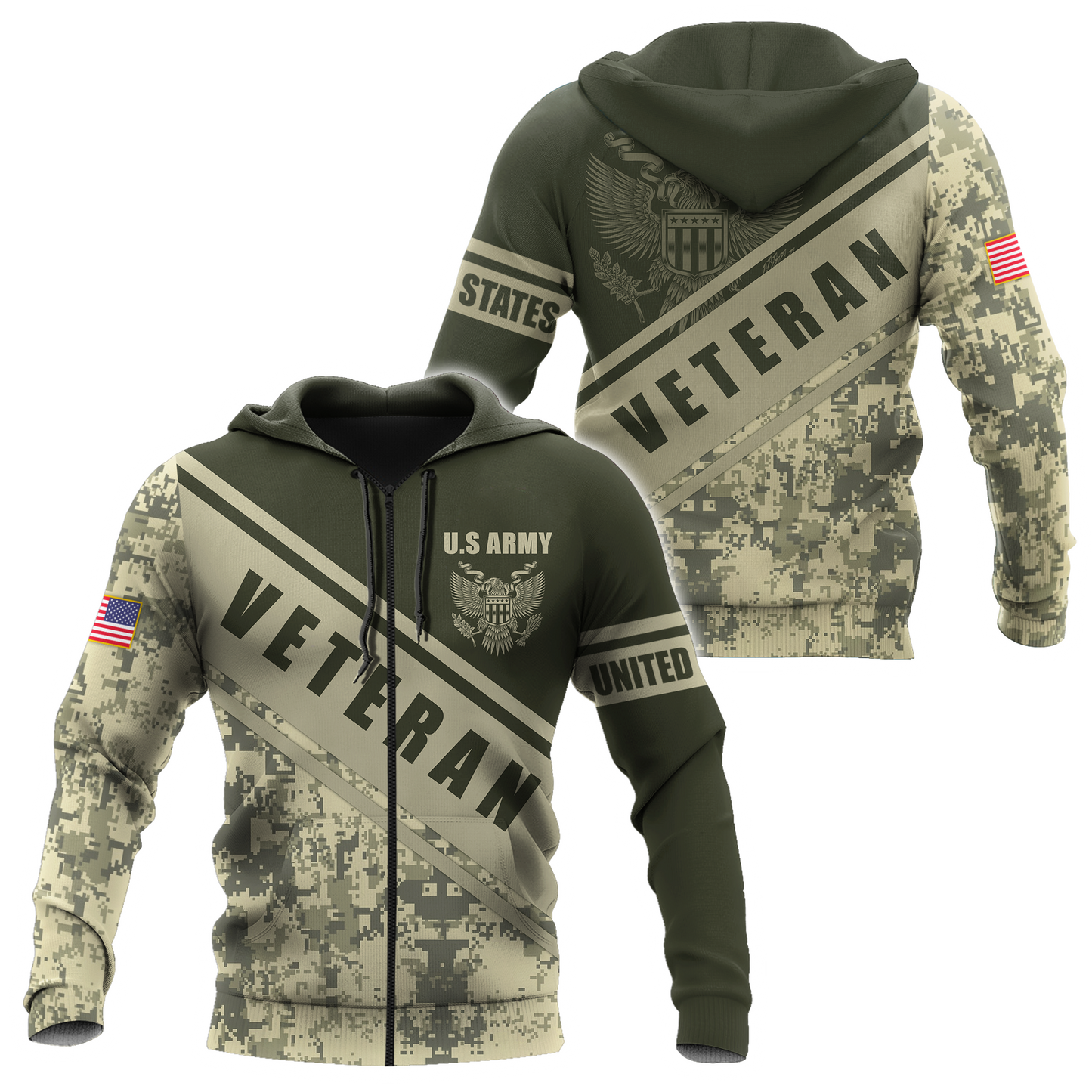 US Army Veteran 3D All Over Printed Shirts