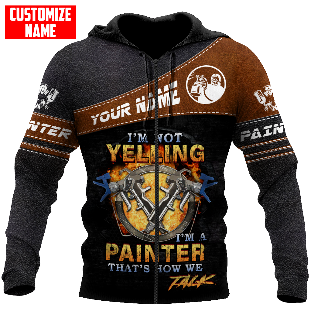 Tmarc Tee Personalized Name Painter 3D All Over Printed Unisex Shirts Leather Texture Ver 2