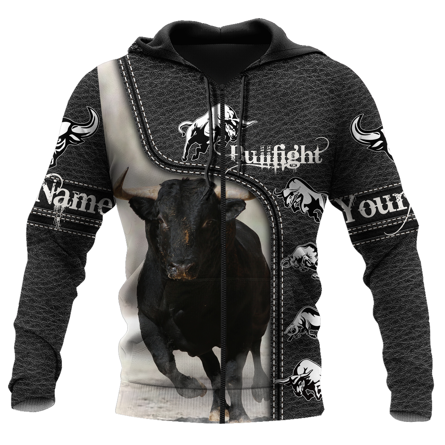 Bullfight Persionalized Your Name 3D All Over Printed Shirts