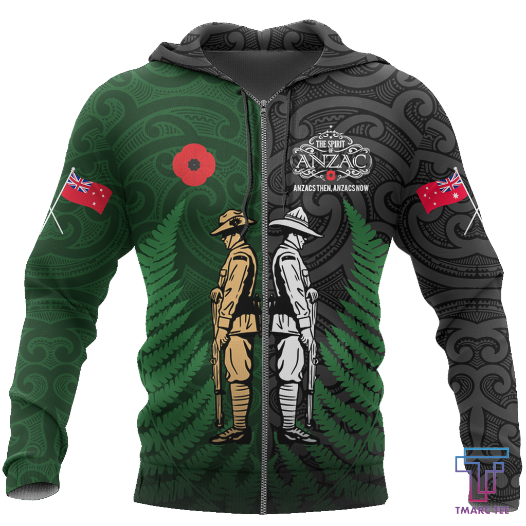 Tmarc Tee Anzac Day New Zealand and Australia Soldier 3D printed shirts