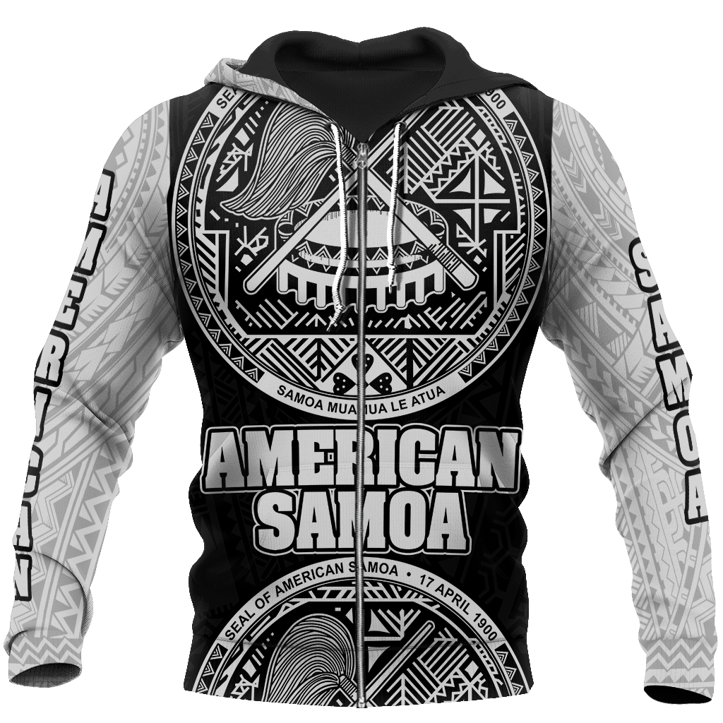 American Samoa All Over Hoodie - Coat Of Arm JJ300101 PL - Amaze Style™-Apparel