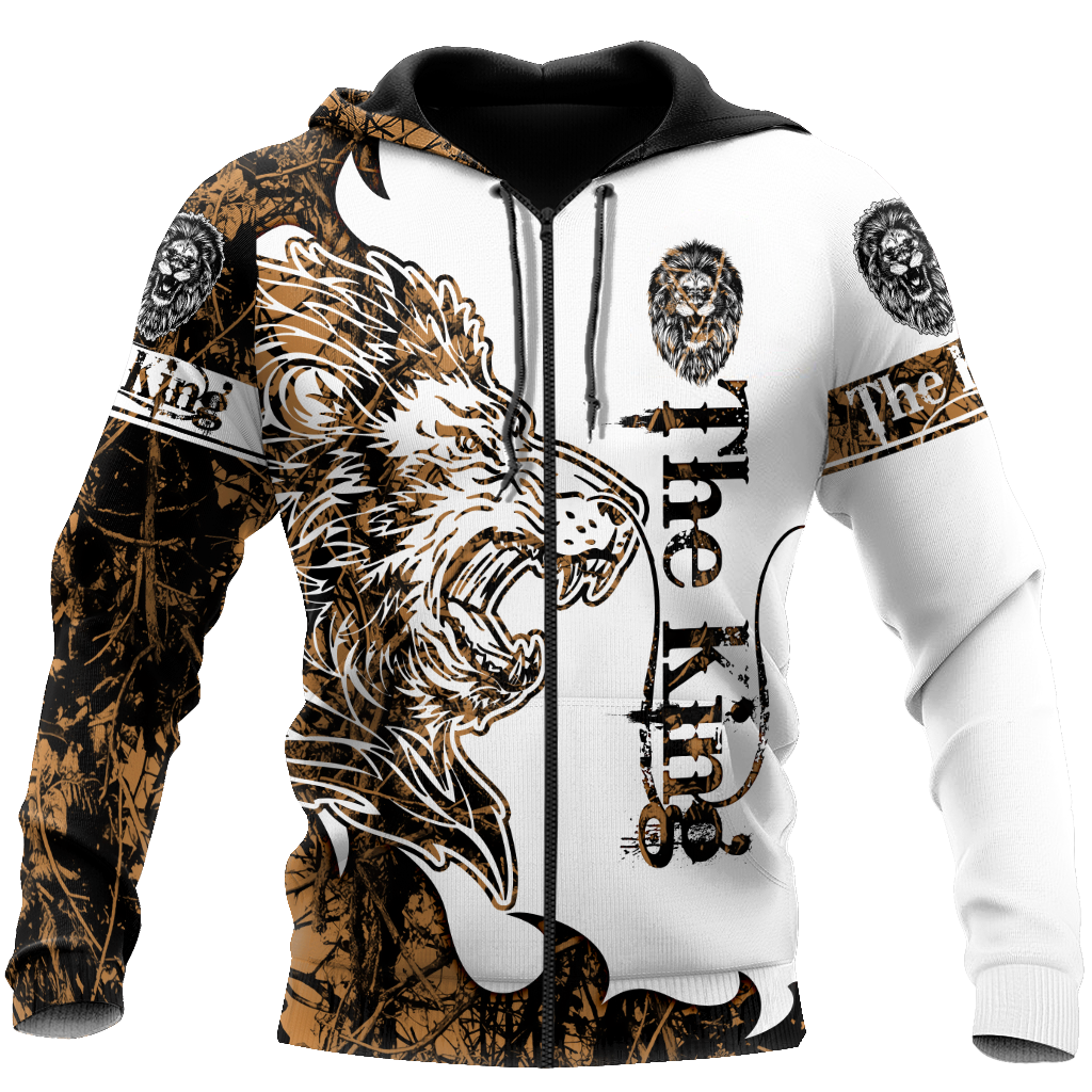 The King Lion Tattoo Over Printed Hoodie TP