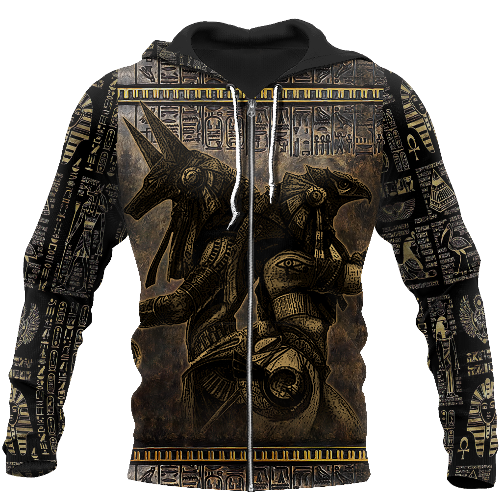 Anubis Ancient Egypt 3D All Over Printed Hoodie Clothes JJ120301-Apparel-MP-Zipped Hoodie-S-Vibe Cosy™