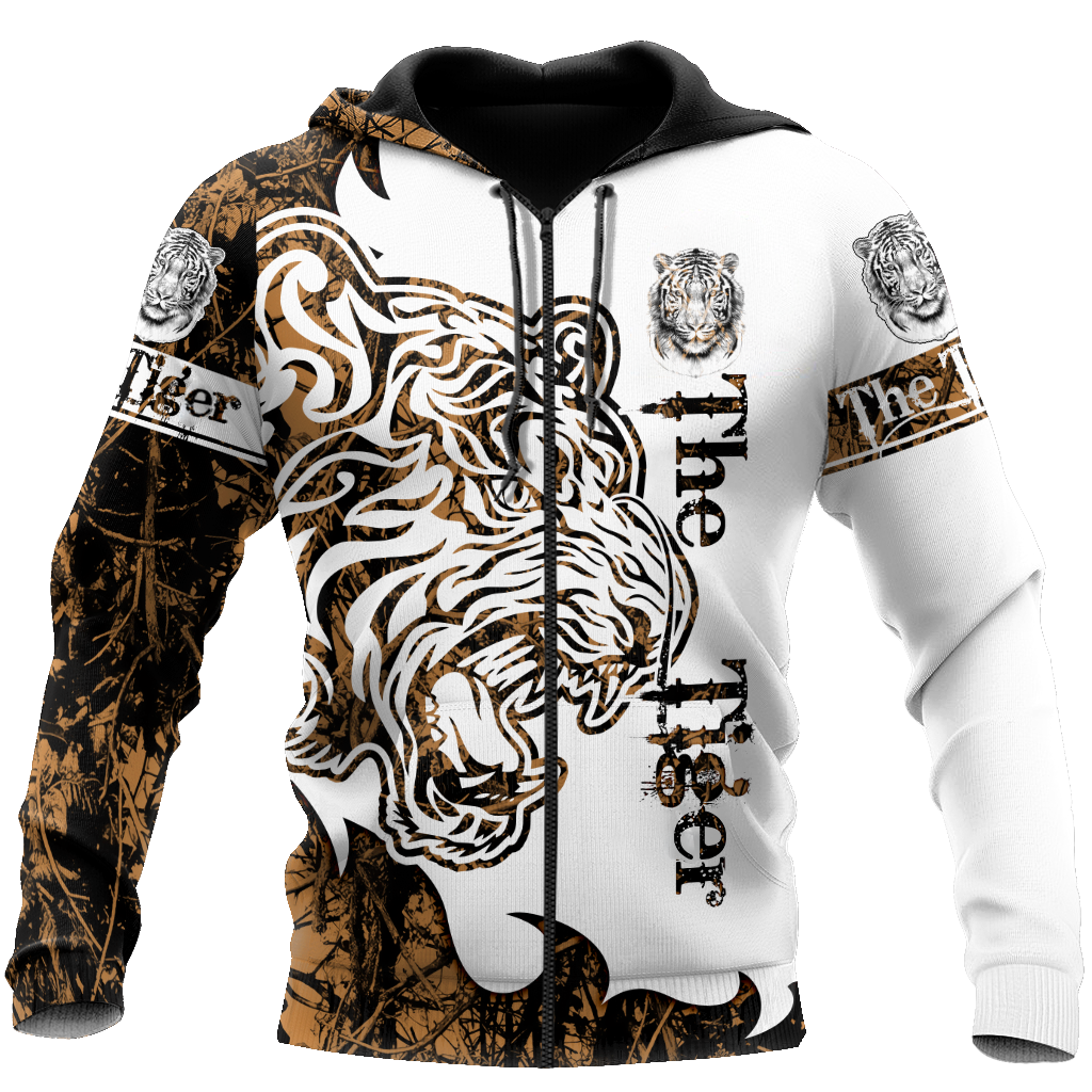 The Tiger Brown Camo Tattoo 3D All Over Printed Shirts For Men and Women JJW17082003S
