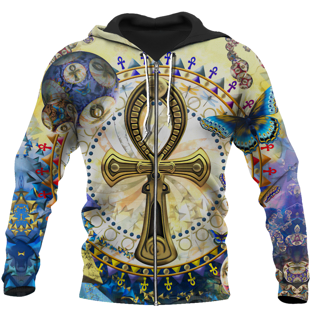 3D All Over Printed Ankh Egypt Hoodie Clothes JJ120203 - Amaze Style™-Apparel
