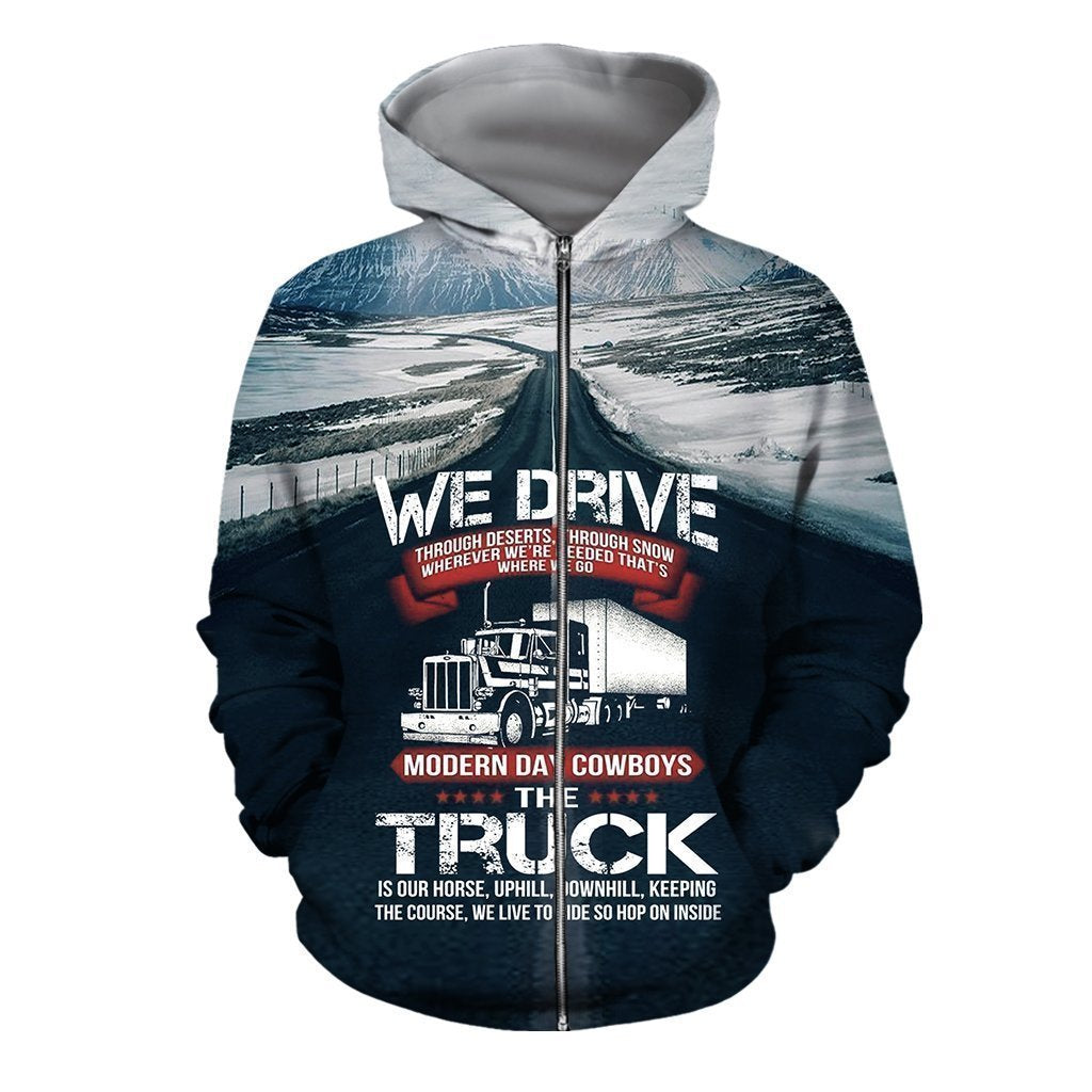 3D All Over Printed Truck Tops-Apparel-6teenth World-ZIPPED HOODIE-S-Vibe Cosy™