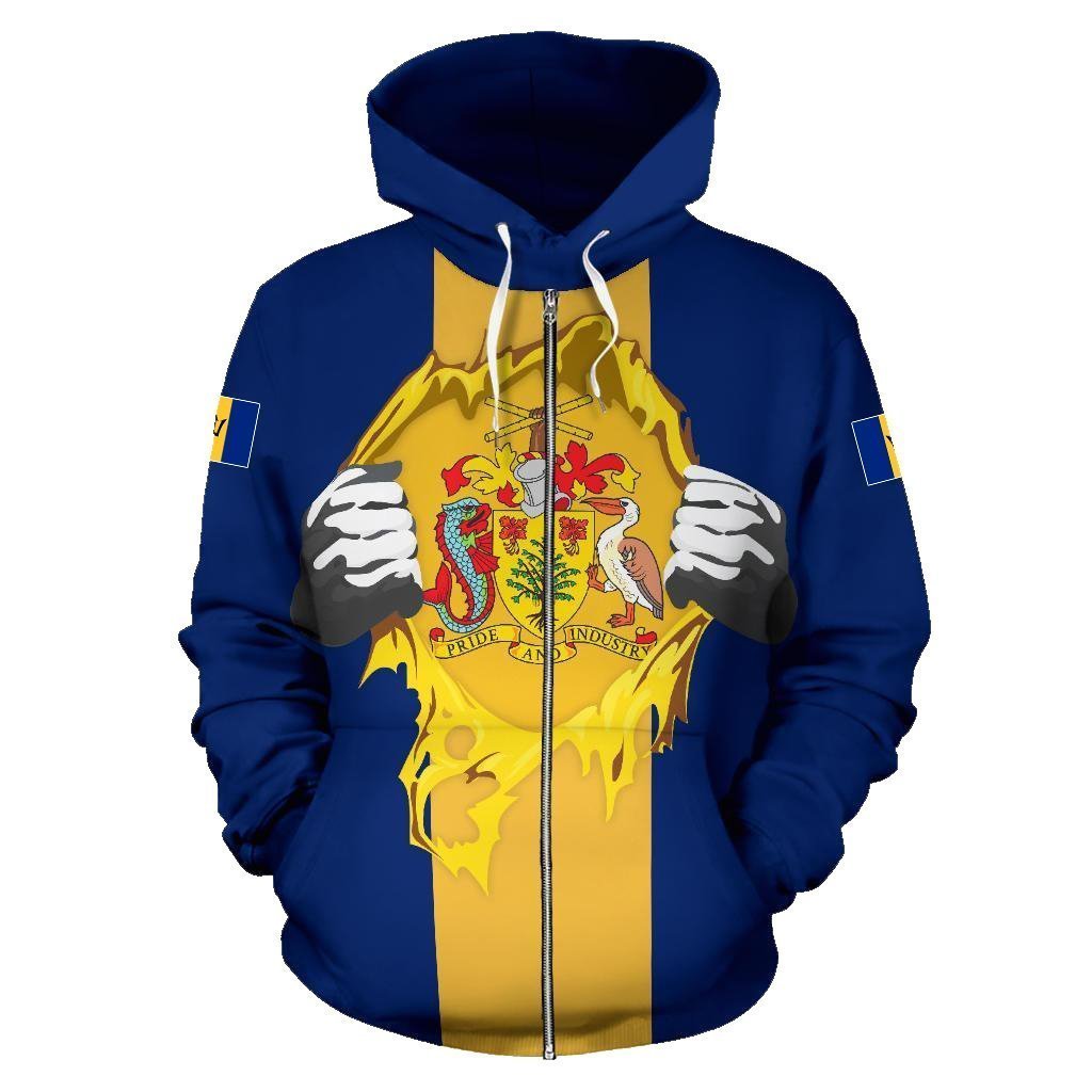 Barbados Superhero Pullover Hoodie - Amaze Style™-Apparel