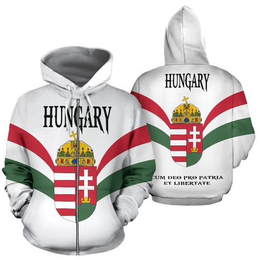 Wings of Hungary Zip Up Hoodie - Amaze Style™-Apparel