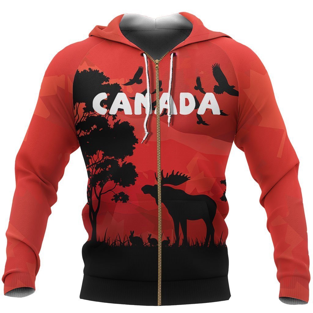 3D All Over Printed Canada Animal Hoodie 01 PL125 - Amaze Style™-Apparel