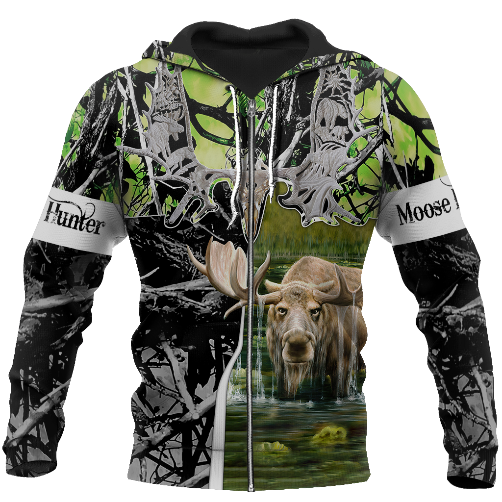 Beutiful moose hunting camo 3D all over printed shirts for man and women JJ161202 PL - Amaze Style™-Apparel