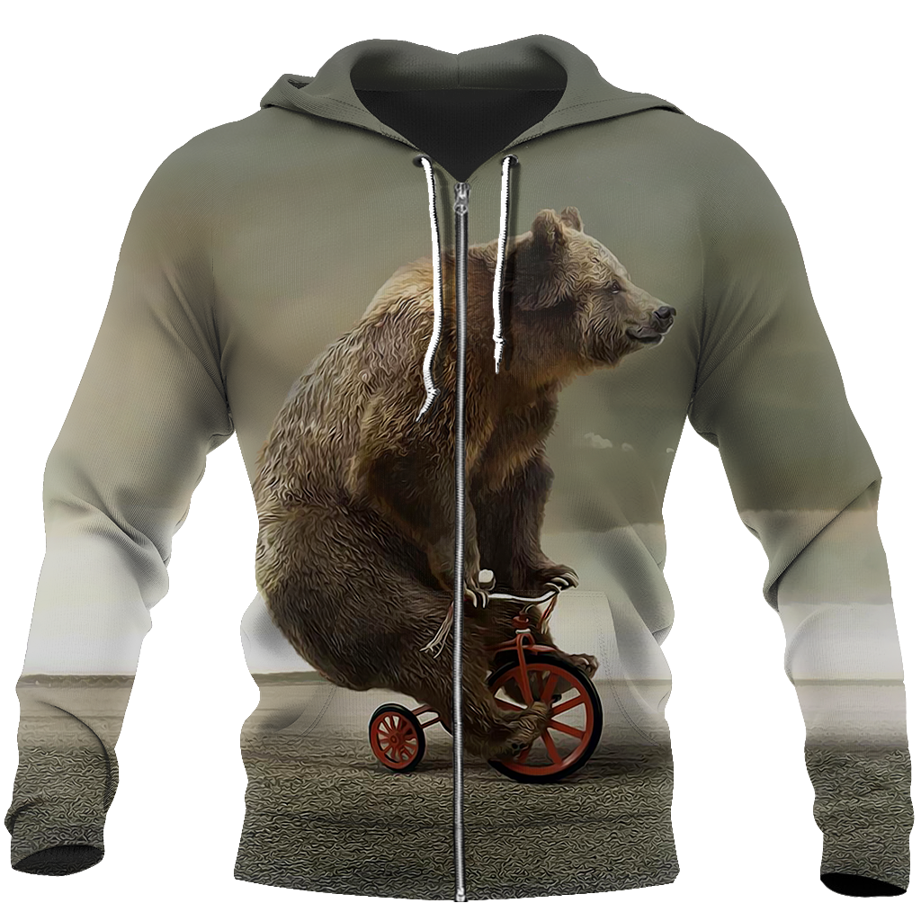 Bear cycling 3D all over printer shirts for man and women JJ241202 PL - Amaze Style™-Apparel