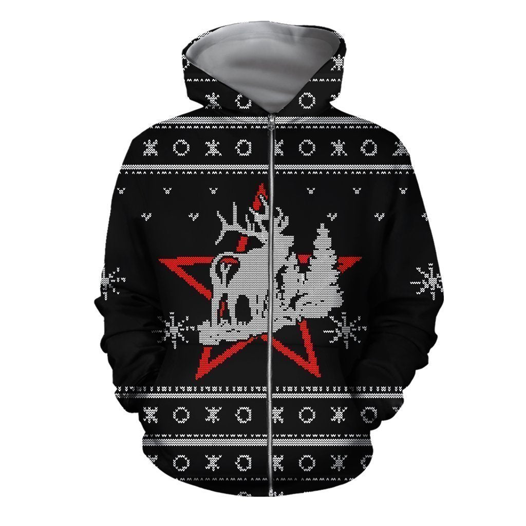 3D All Over Printed Deer Christmas Shirts-Apparel-6teenth World-ZIPPED HOODIE-S-Vibe Cosy™