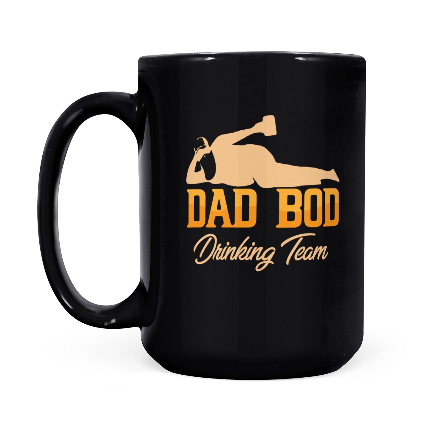 Best Gift For Dad Black Mug Drinking Team