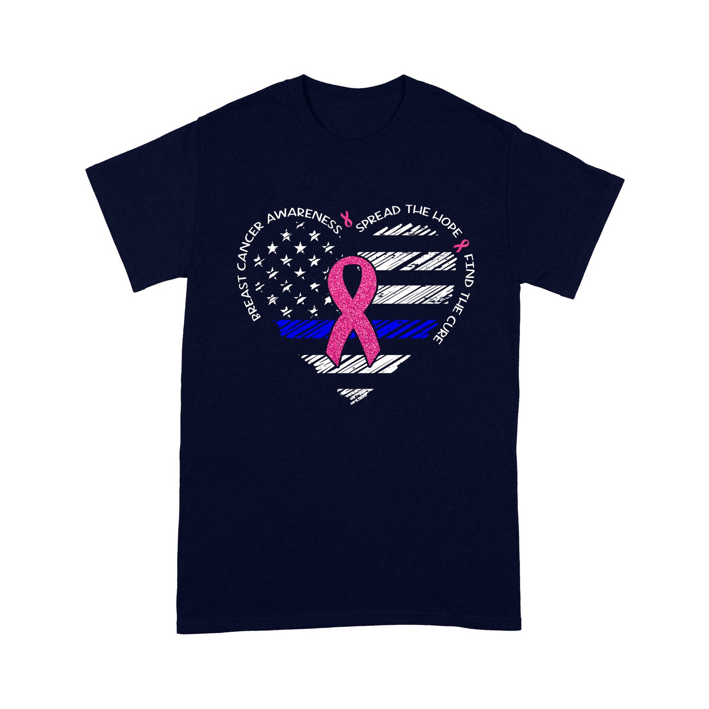 Thin Blue Line Spread The Hope Find The Cure - Breast Cancer Awareness Classic T-Shirt