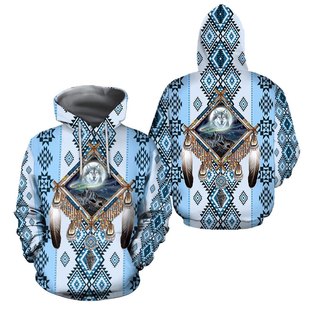 Wolf Native American 3D All Over Printed Unisex Shirts