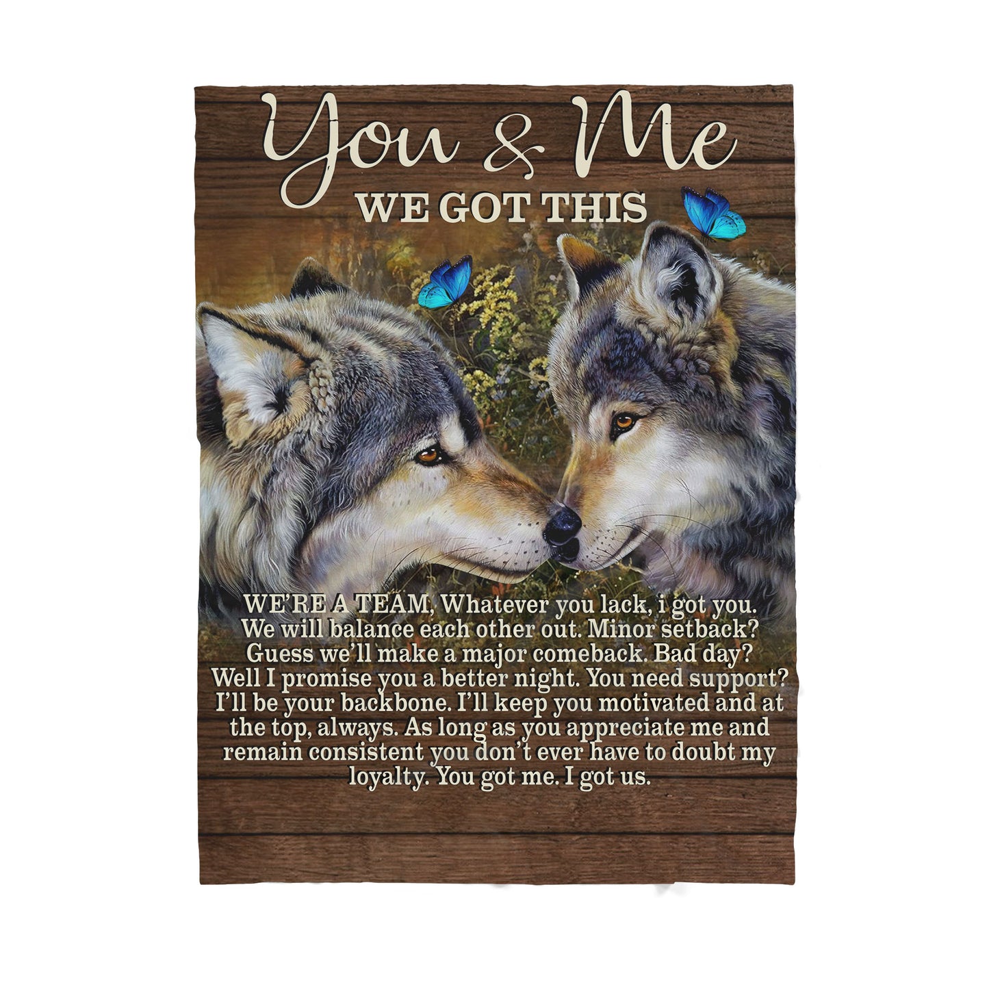 Wolf Couple Canvas-You And Me We Got This- Wedding Anniversary TA