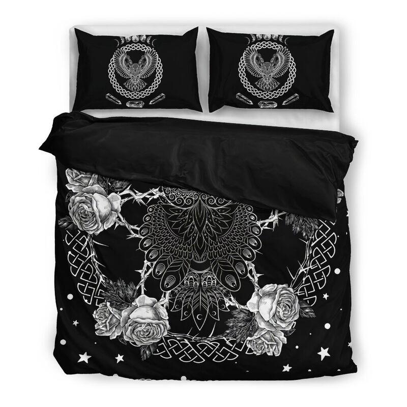 Wicca Owl Magical Rose Pentagram Celtic Pagan NM20061004-Bedding Set-NM-Twin-Vibe Cosy™