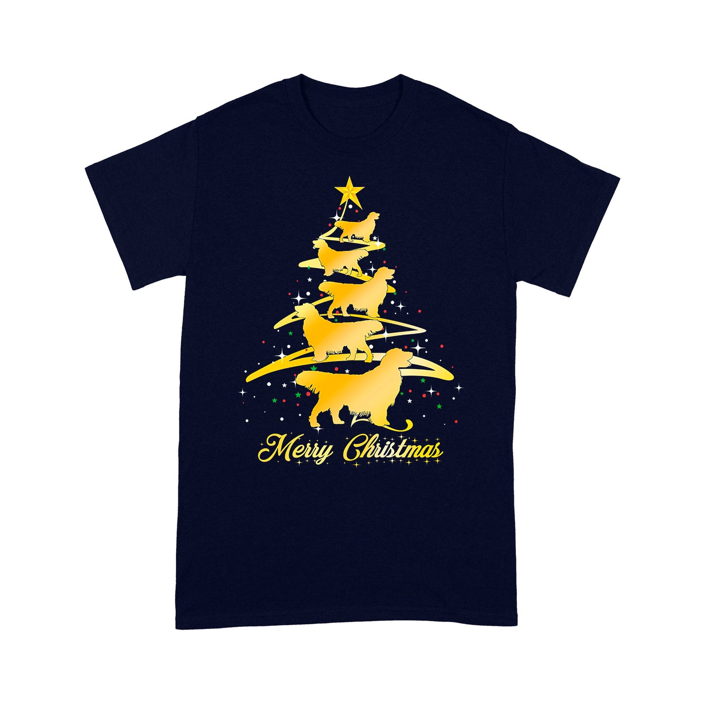 Golden Retriever Merry Christmas Standard T-shirt HG